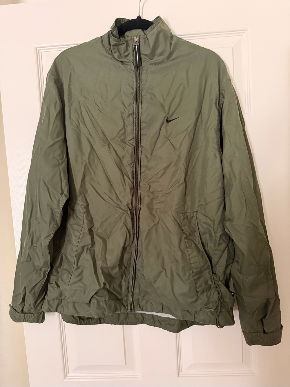 Nike Olive Green Full-Zip Windbreaker Jacket
